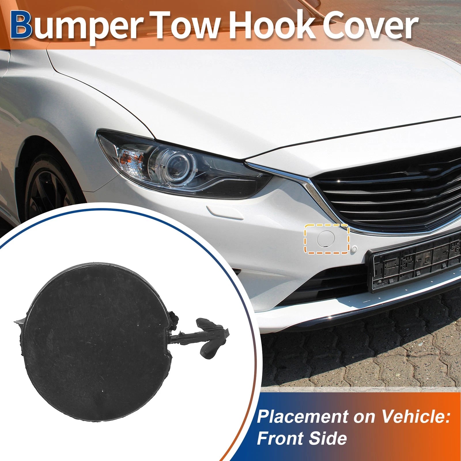 Tow Hook Cover for Mazda 6 (2003–2005) No.GJ6A50A11C Unpainted