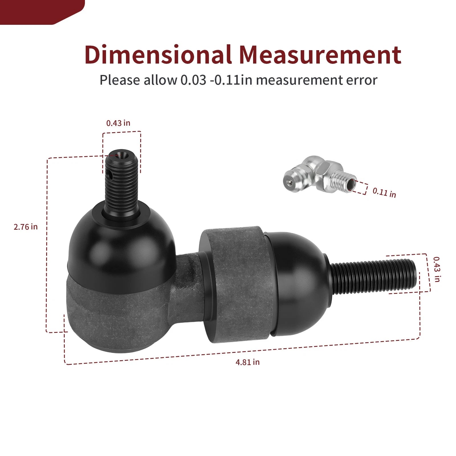 Steering Rack Ball Joint End for EZGO Golf Cart (1994–2001.5) 70192-G01 70192G01