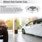 Silver Tone Wheel Hub Center Cap for Chevy Avalanche 1500 (2009–2013)