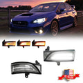 2X Clear Sequential LED Side Mirror Signal Light for Subaru WRX (2015–2021)