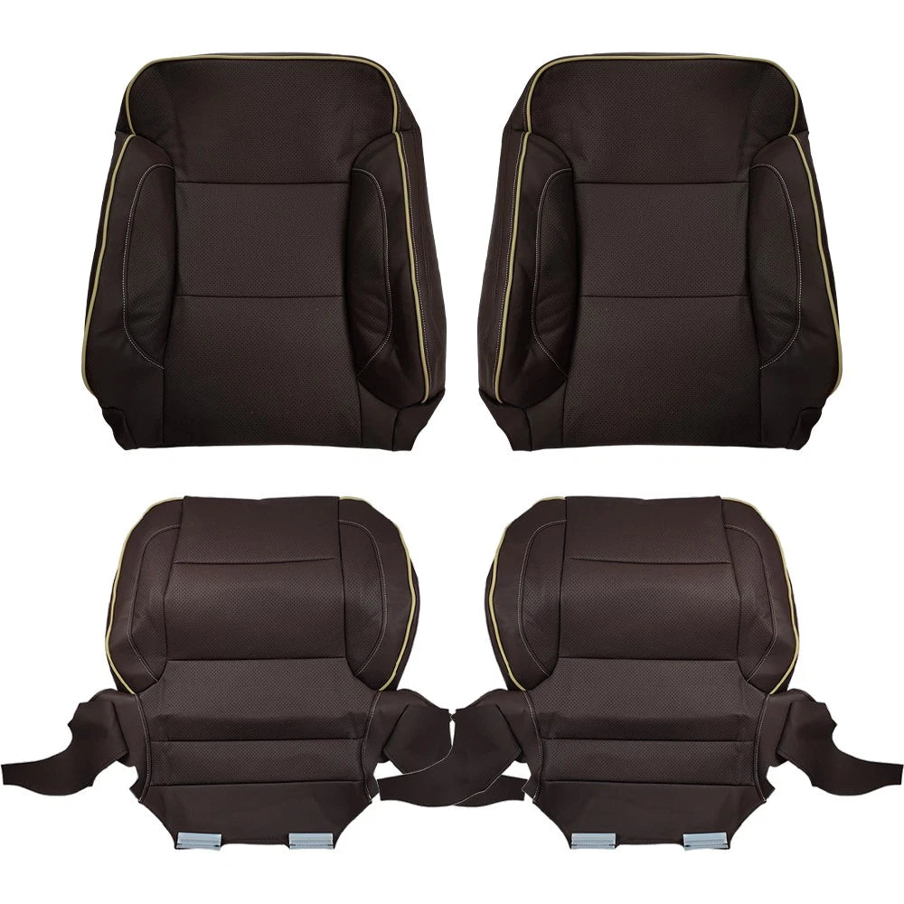 Set of 2 Seat Covers for Chevy Silverado High Country (2014–2019) Brown