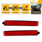 2X Red Lens Rear Bumper Reflectors for Cadillac SRX (2010–2016), Traverse (2009–2012)