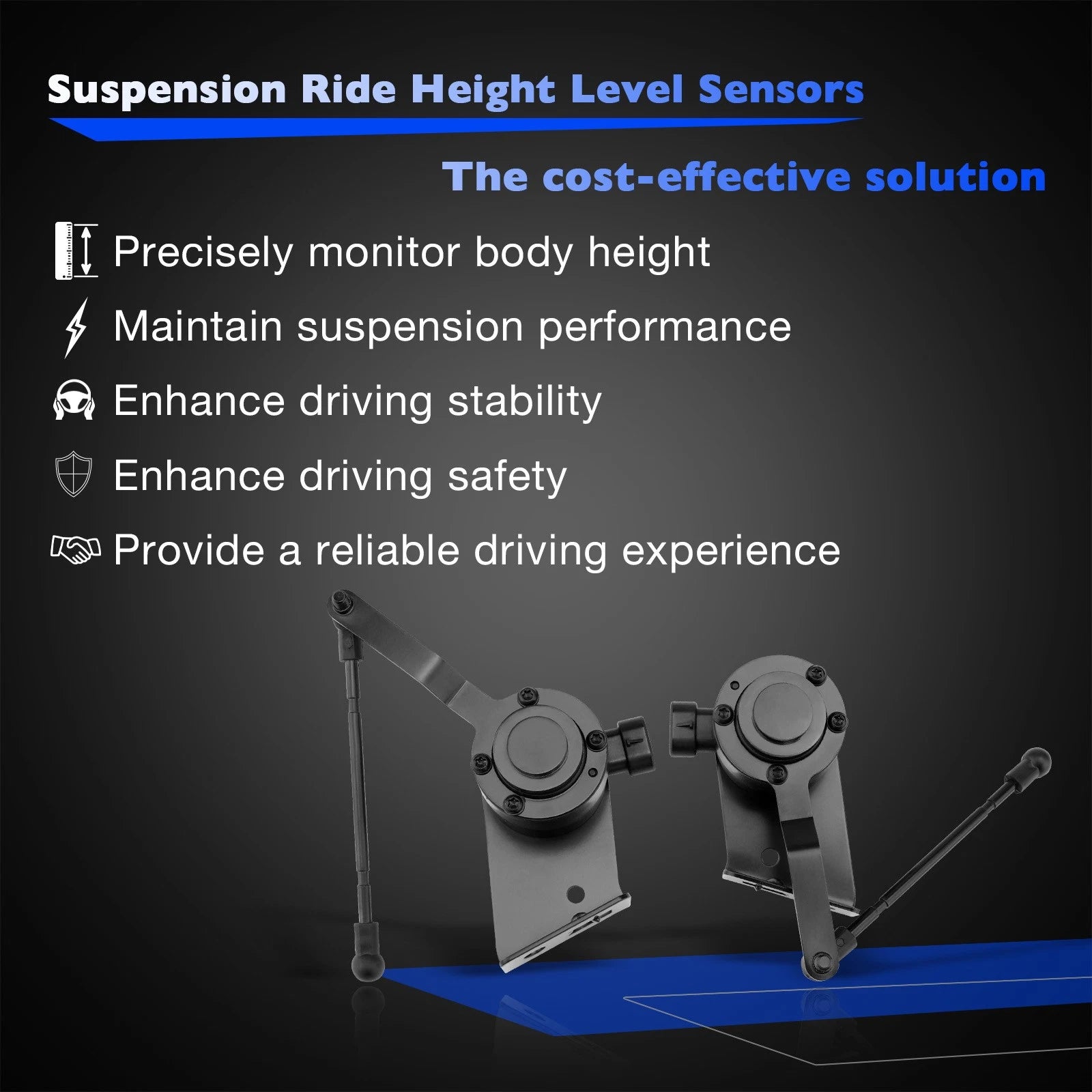 2x Air Ride Height Level Sensor for Chevy GMC (2007-2014)
