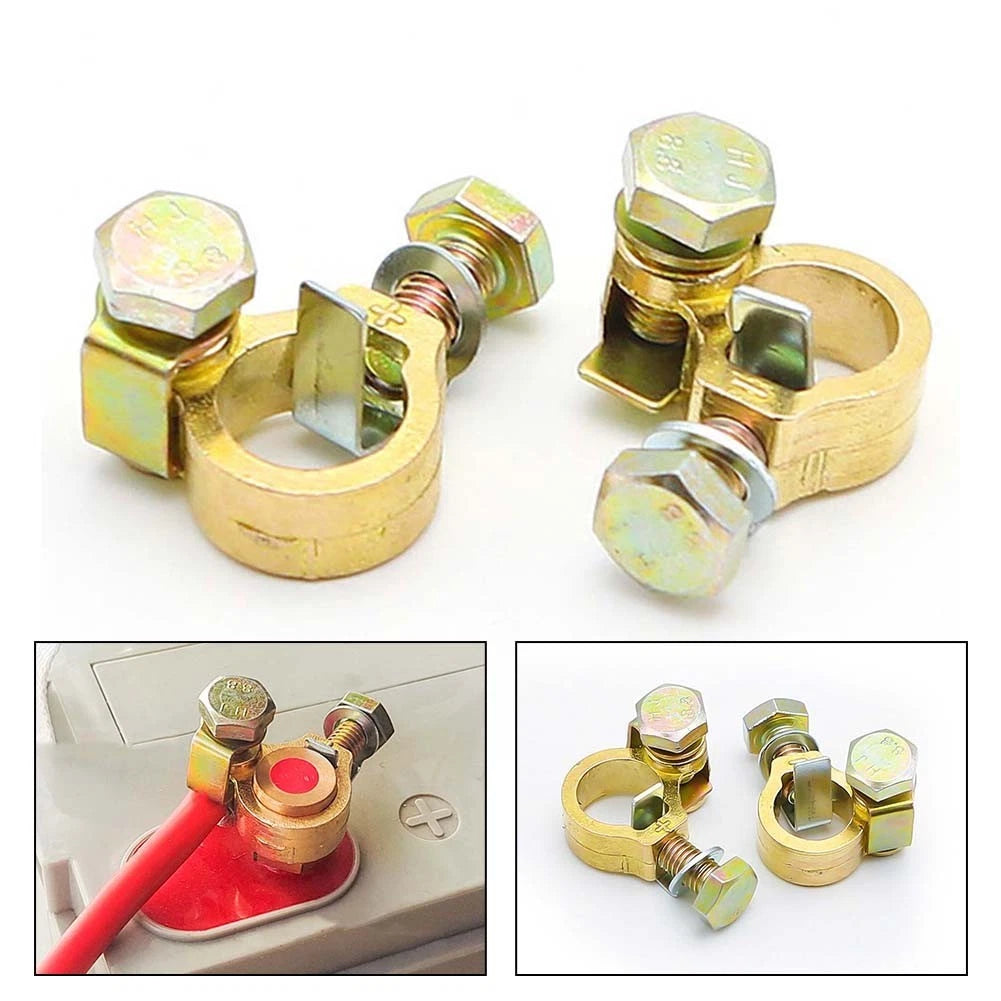2X Battery Connector Clips for Trucks and Vehicles (Pure Copper)