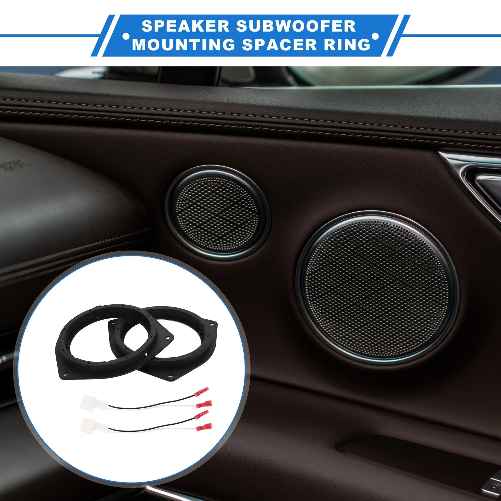 Set of 2 Speaker Spacer Rings for Toyota Echo (2000–2005) 6.5''