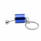 Gear Box Shift Style Keychain for Blue Alloy Chrome Metal Finish (2011-2025)