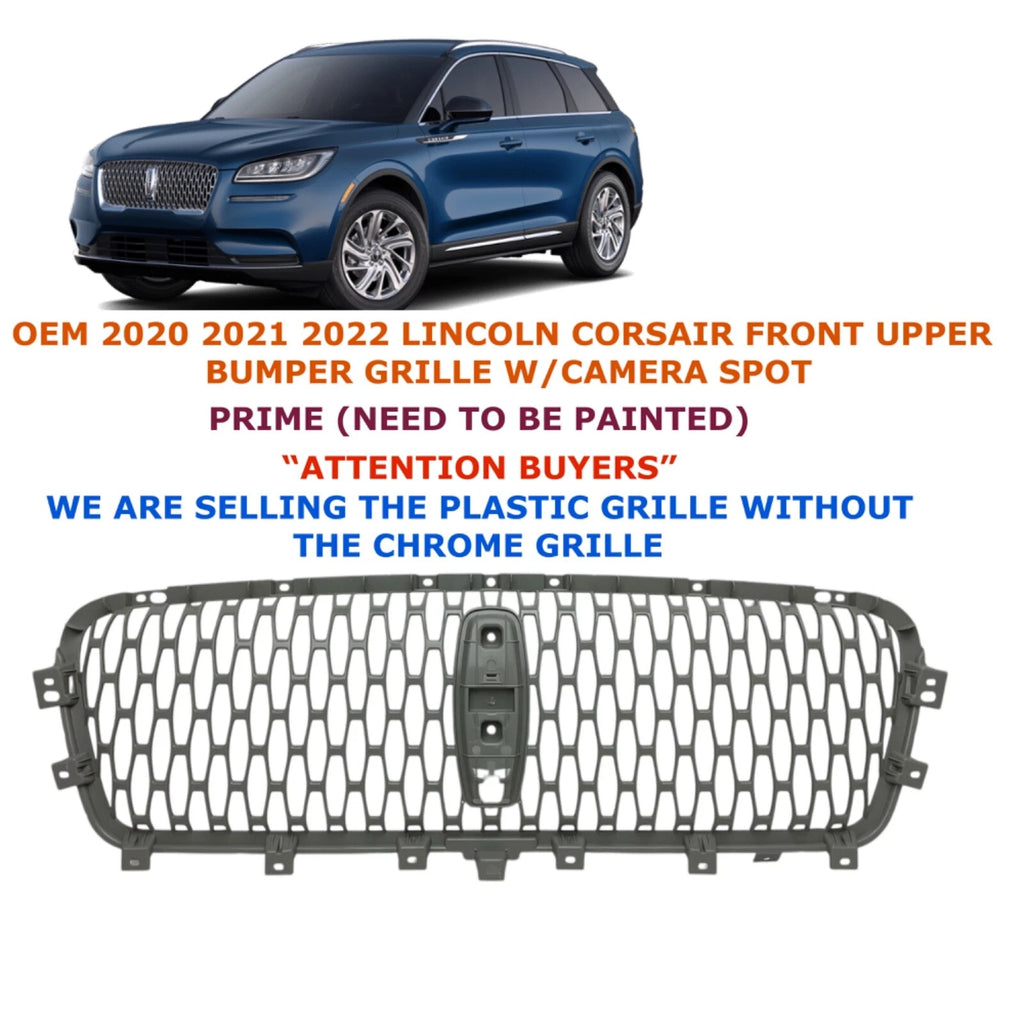 Front Bumper Grille with Camera Spot for Lincoln Corsair (2020–2022)