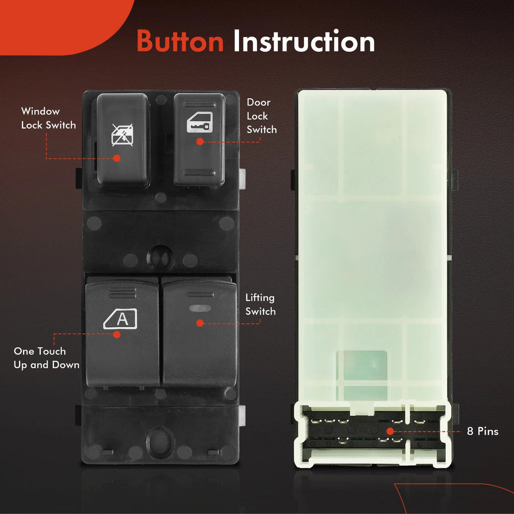 Front Left Power Window Switch for Nissan Frontier (2005-2021)