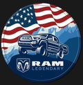 Mopar HEMI Metal Round Sign for Ram Truck #2837