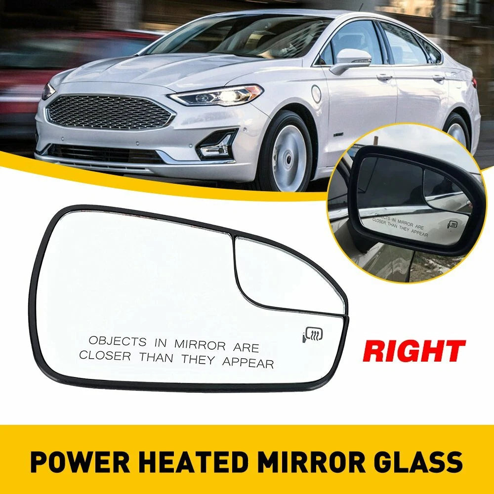 Right Heated Rear View Mirror Glass for Ford Fusion (2013–2020)