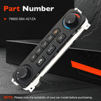 HVAC Climate Control Module Switch for Honda Accord (2001–2002)