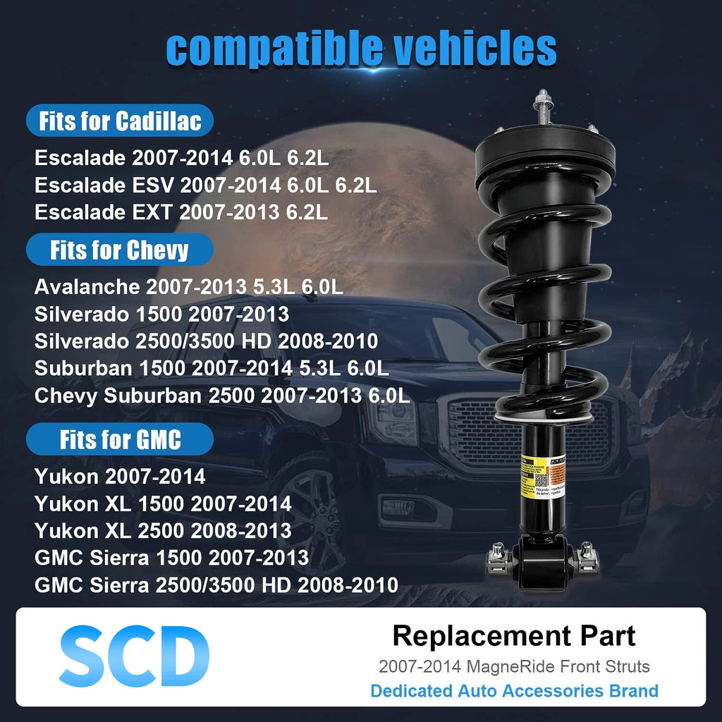 2X Front Strut Assembly Shock for Cadillac Escalade GMC Yukon (2015–2020) 580-435