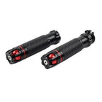 22MM BLK+RED Handle Bar Hand Grips for Honda, Suzuki, Yamaha, Kawasaki