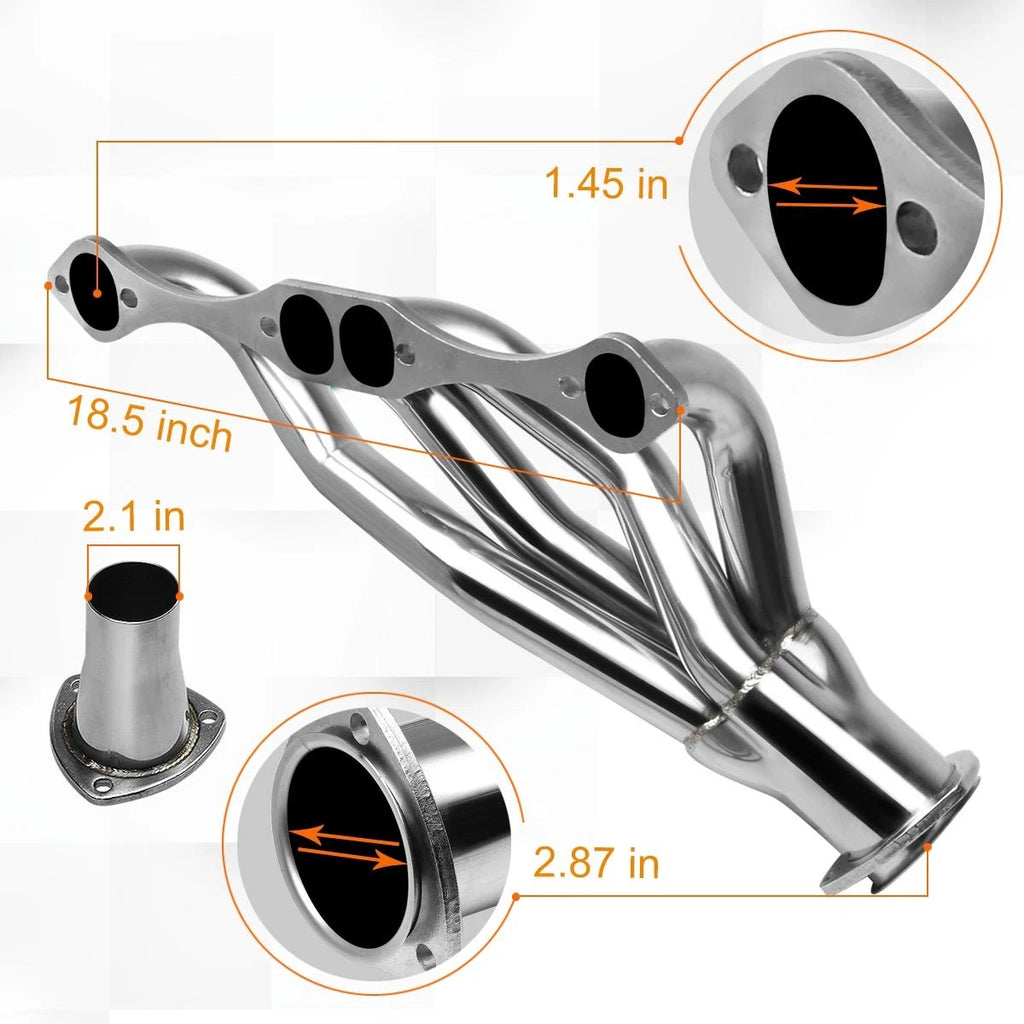 Stainless Steel Clipster Exhaust Header for Chevy SBC Small Block (A/F/G Body)