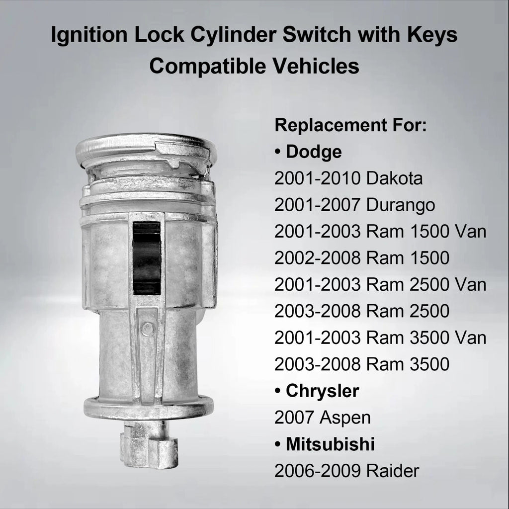 Ignition Lock Cylinder Switch with Keys for Dodge Ram Durango