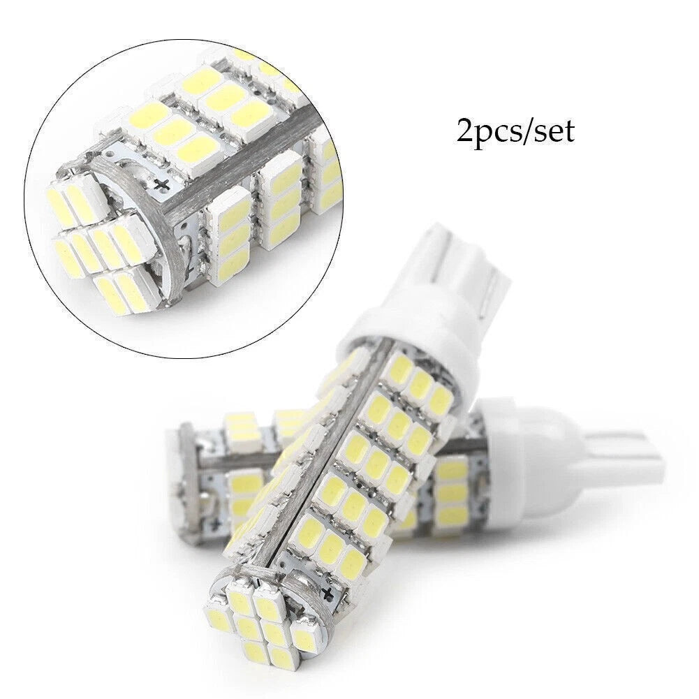 Set of 2 T10 1206 68 SMD LED White Bulbs W5W 194 168 for Cars 24V