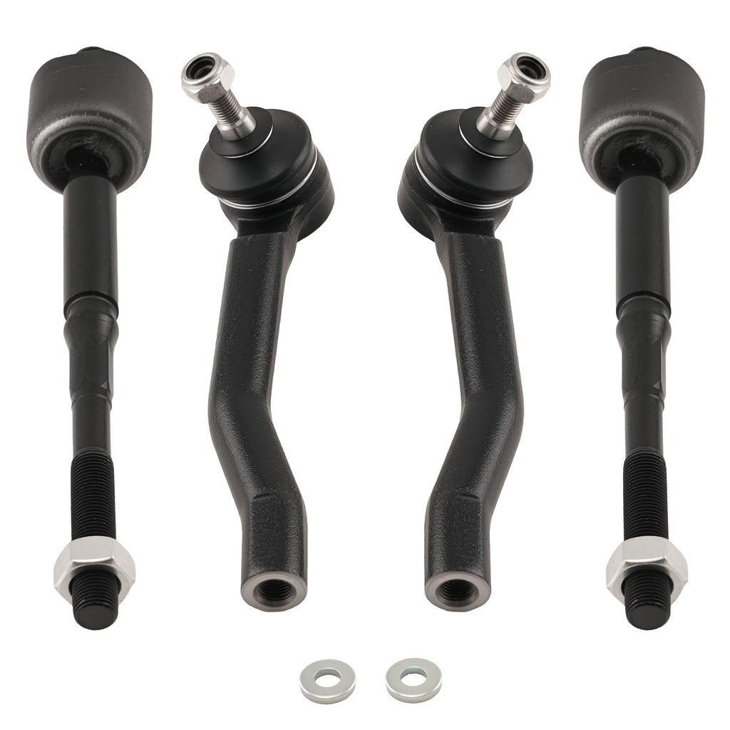 Front Inner Outer Tie Rods for Nissan Sentra Leaf NV200 Chevrolet City Express