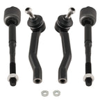 Front Inner Outer Tie Rods for Nissan Sentra Leaf NV200 Chevrolet City Express