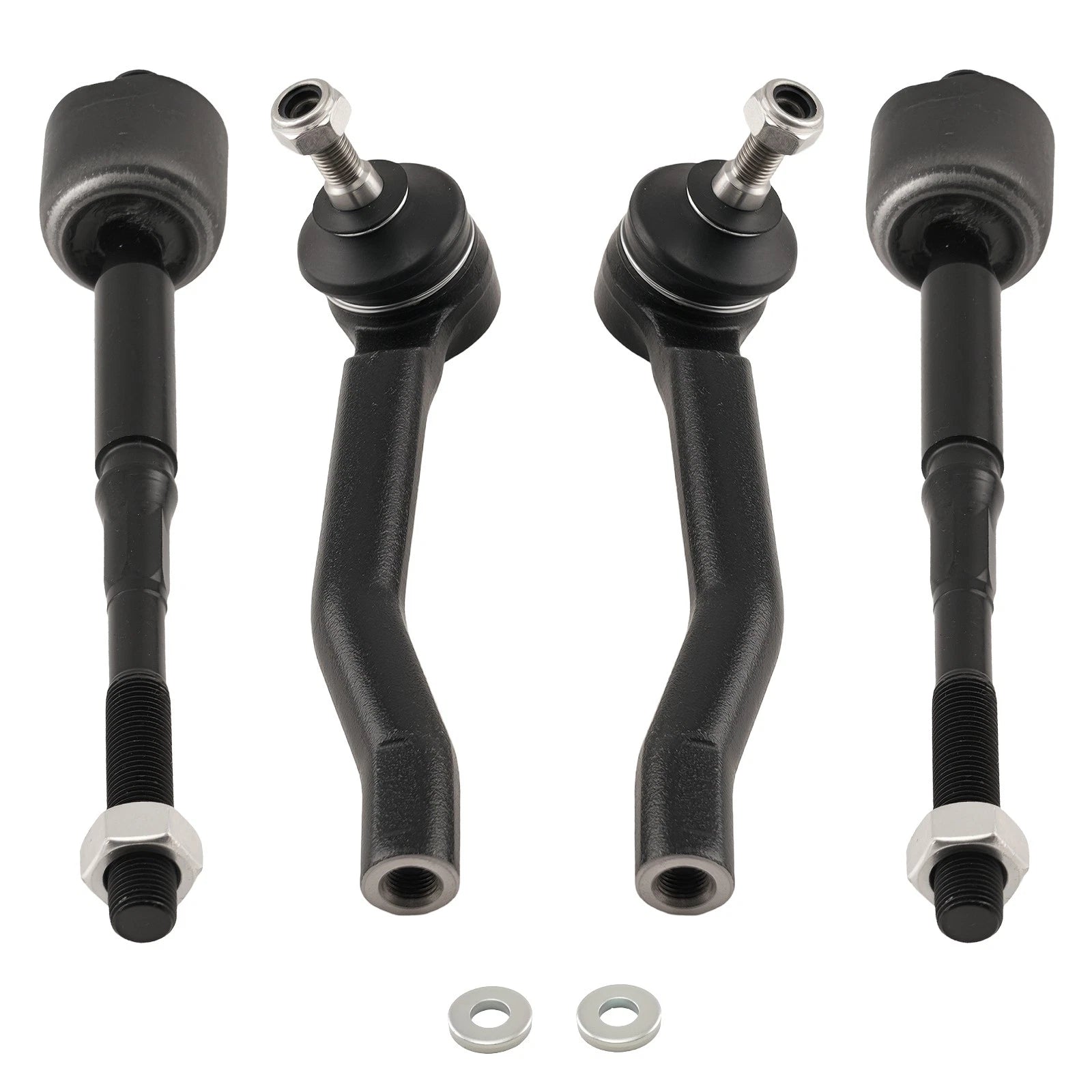 Front Inner Outer Tie Rods for Nissan Sentra Leaf NV200 Chevrolet City Express