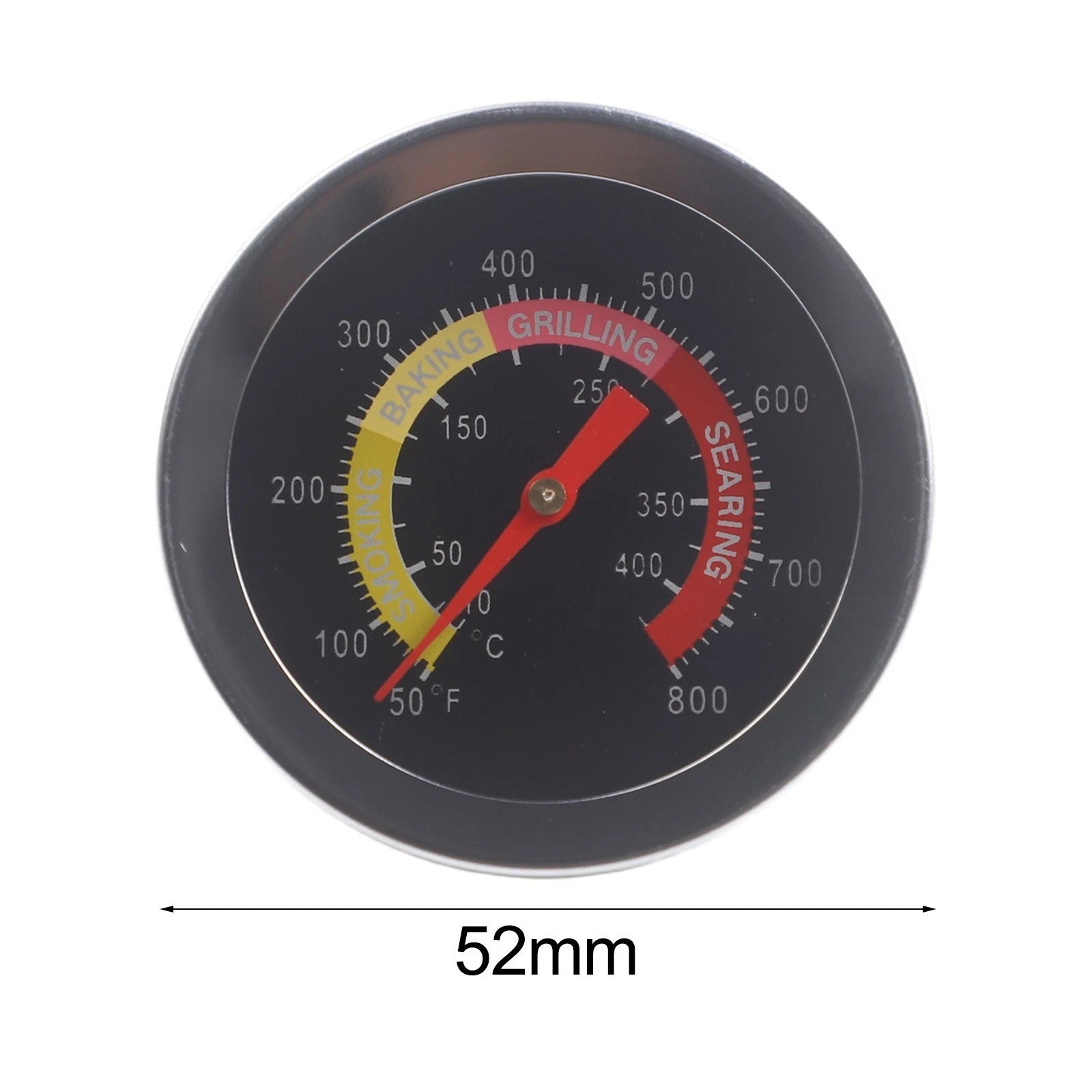 52MM Stainless Steel Thermometer for Barbecue Grill Oven (M8 Thread)