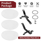 White Number Plate Kit for Honda Z50 Z50R (1979–1987)