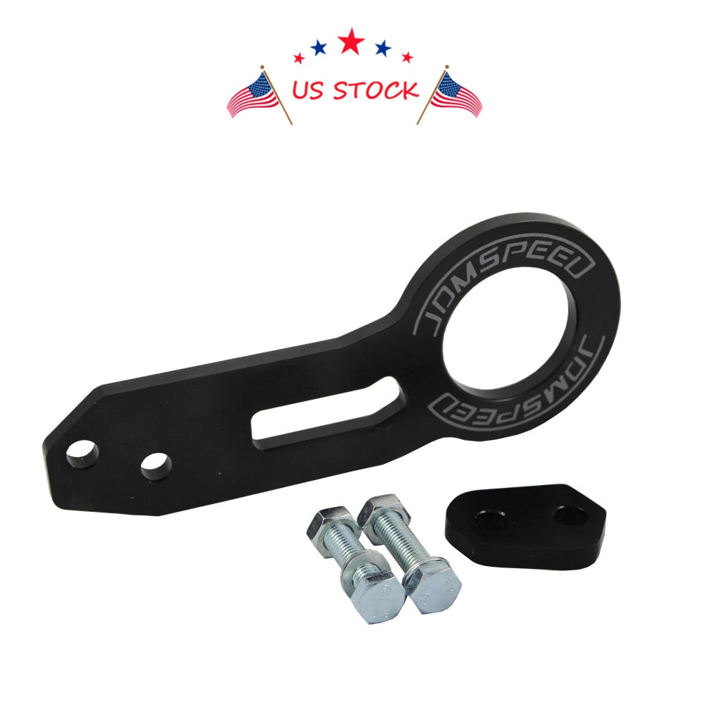 Tow Hook for Universal Vehicles (CNC Aluminum, Black Anodized)