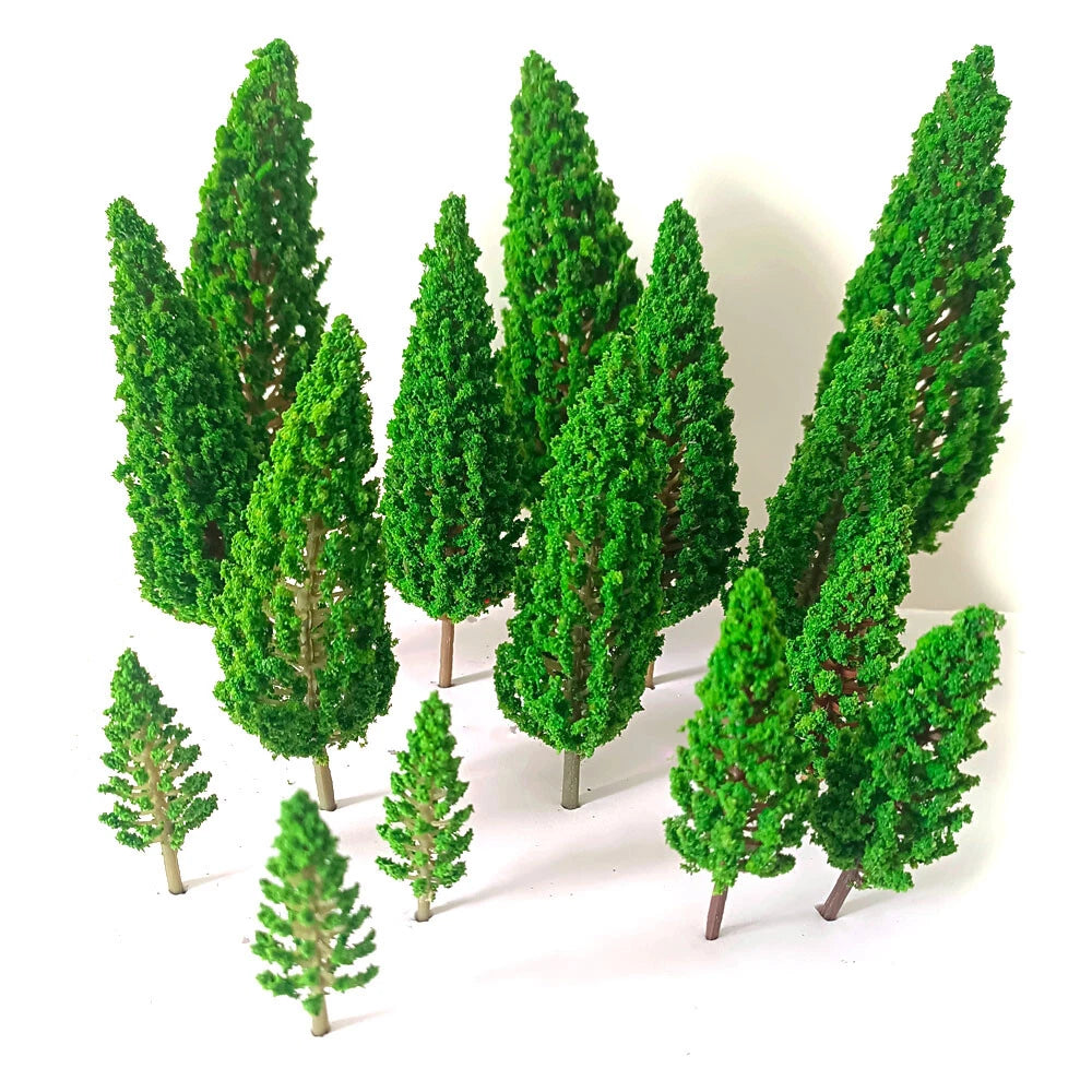 15Pc Miniature Model Trees for Train Railroad Wargame Landscape Scenery