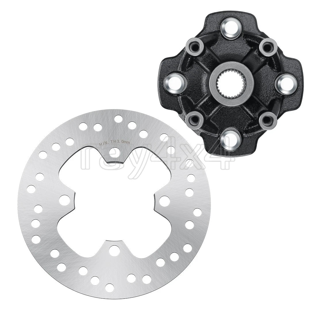 Front Left/Right Wheel Hub & Brake Disc Rotor for Honda TRX420TE/TM (2007–2014)
