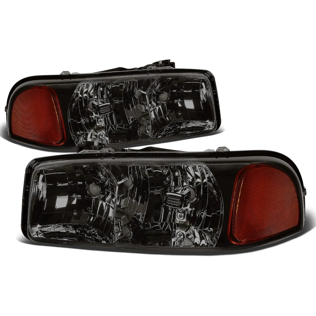 Smoked Housing Headlight + Amber Corner + LED Fog Light Kit for GMC Sierra/Yukon (1999–2006)