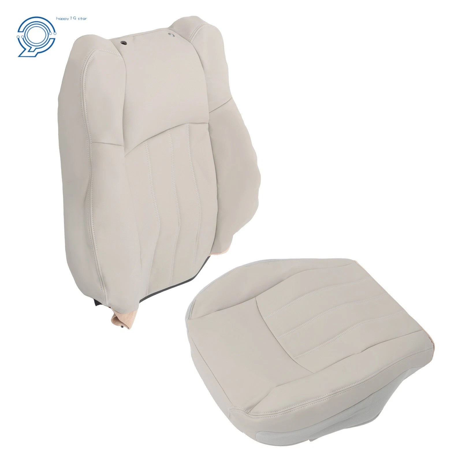 2Pcs Leather Back Seat Cover for Chrysler 300C (2005–2010) Gray