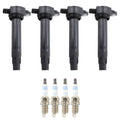 Set of 4 Ignition Coils & Spark Plugs for Dodge Caliber, Patriot (2007–2012)