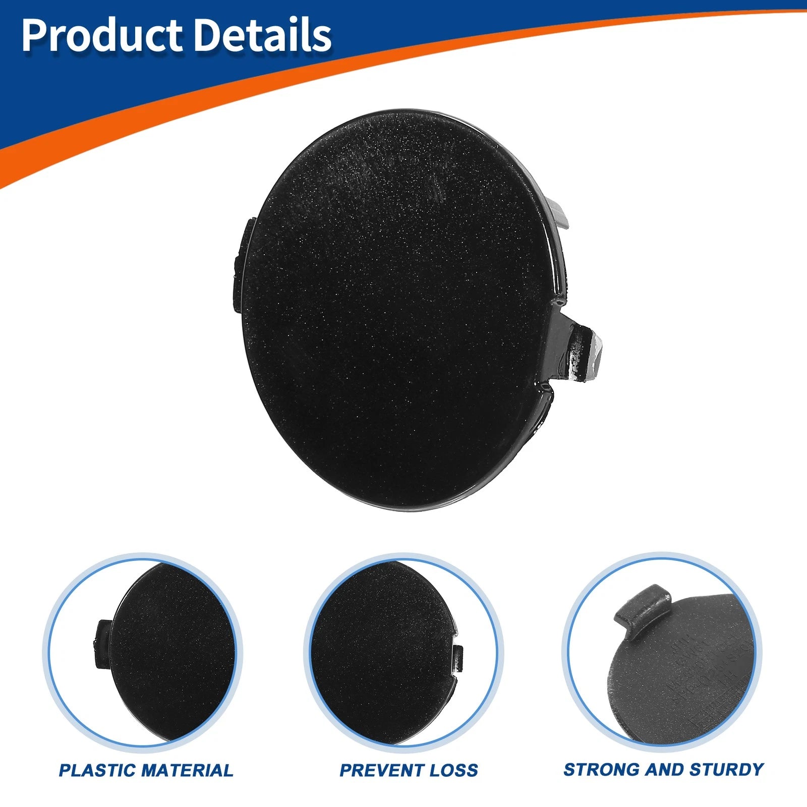 Rear Left Tow Hook Cover for Mazda 6 Atenza (2018–2021) Black