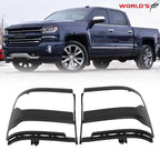 Headlight Trim Bezel Set for Chevy Silverado 1500 (2016–2018) Paintable