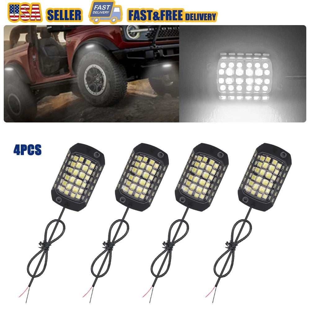 4X LED Neon Underglow Light Kit for Chevy Trailblazer Silverado (V)