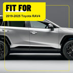 8X Glossy Chrome Pillar Post Trim for Toyota RAV4 (2019–2025)