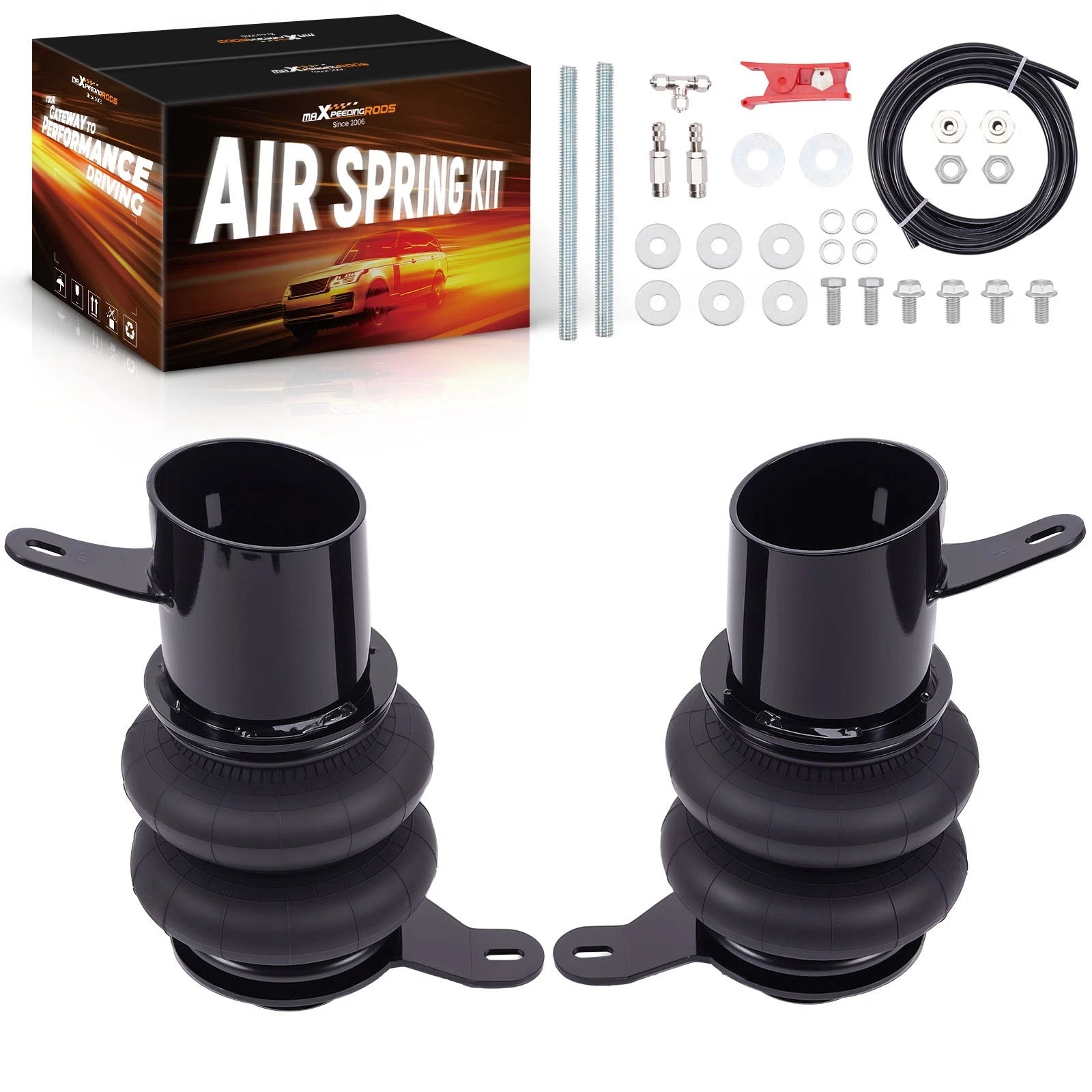 2X Air Spring Bags Mounting Brackets for Chevy Bel Air (1958-1964)