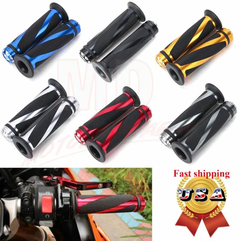 7/8" Handlebar Rubber Gel Grips for Universal Motorcycle (All Years)