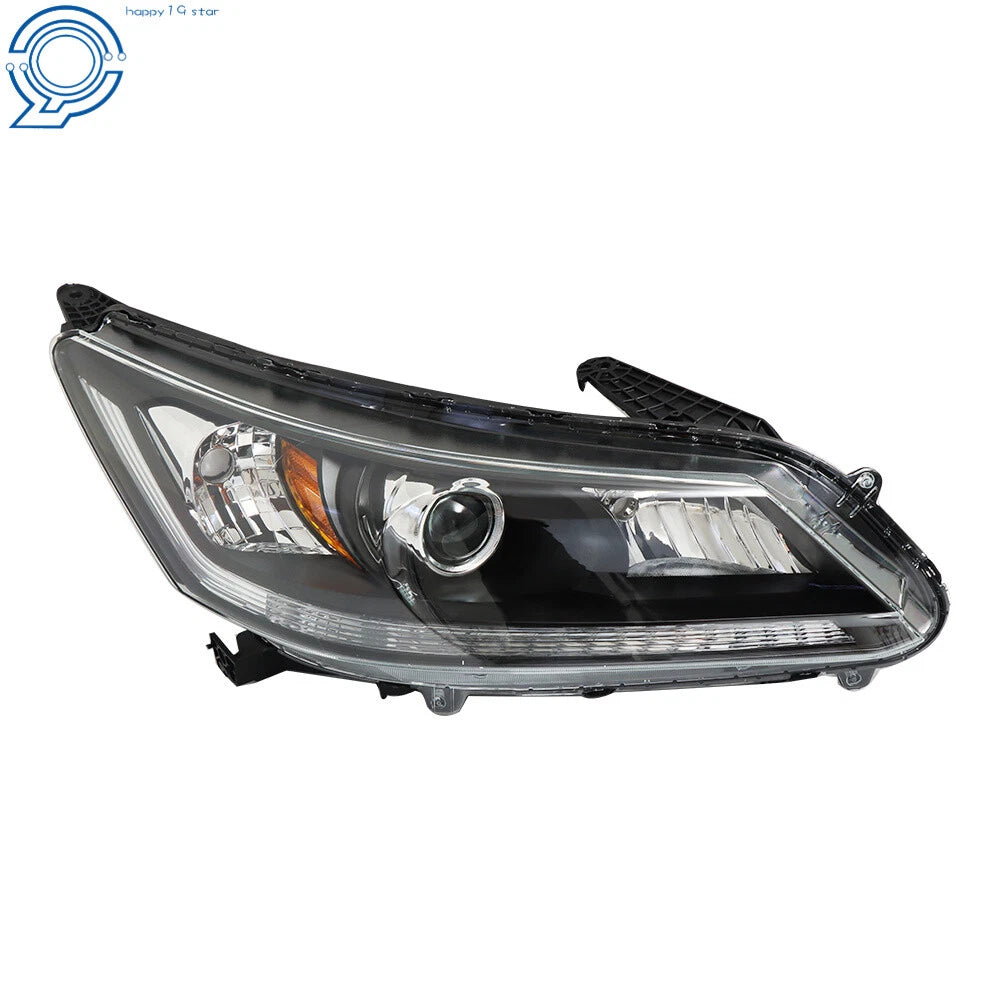 Headlight for Honda Accord Sedan (2013–2015) Black Right W/O DRL