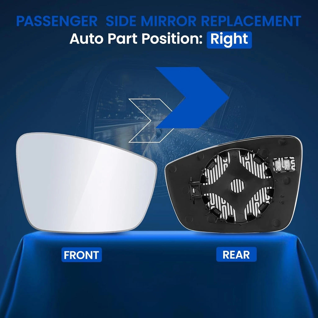 Right Heated Side Mirror Glass for VW Jetta Passat Beetle (2011-2018)