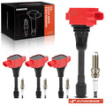 Set of 4 Ignition Coils & Iridium Spark Plugs for Nissan Altima Rogue Cube