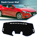 Dashboard Cover Mat for Mazda 2 Demio (2007–2014) Black Blue Sun Protector