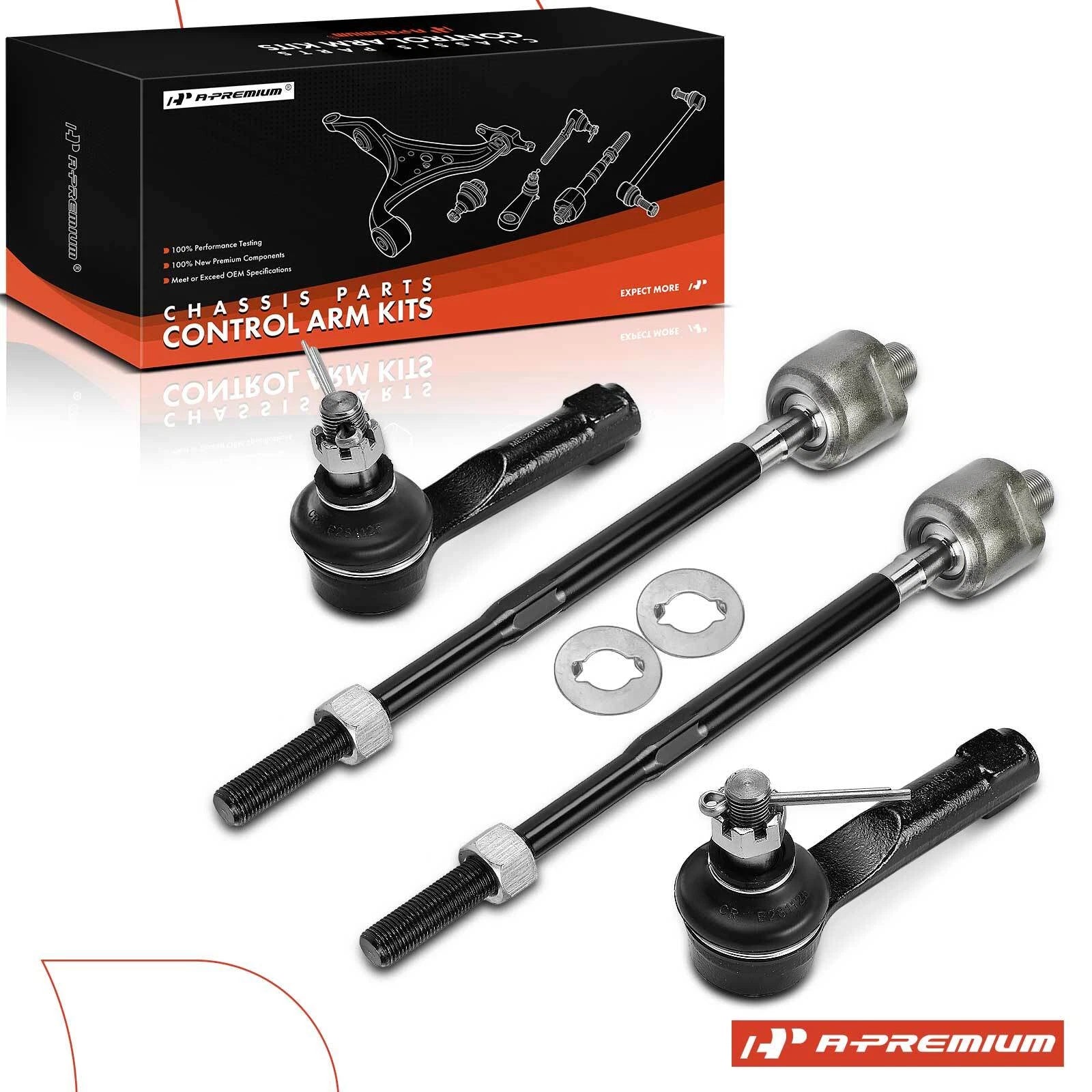Set of 4 Steering Tie Rods for Nissan Sentra (1995–1999)