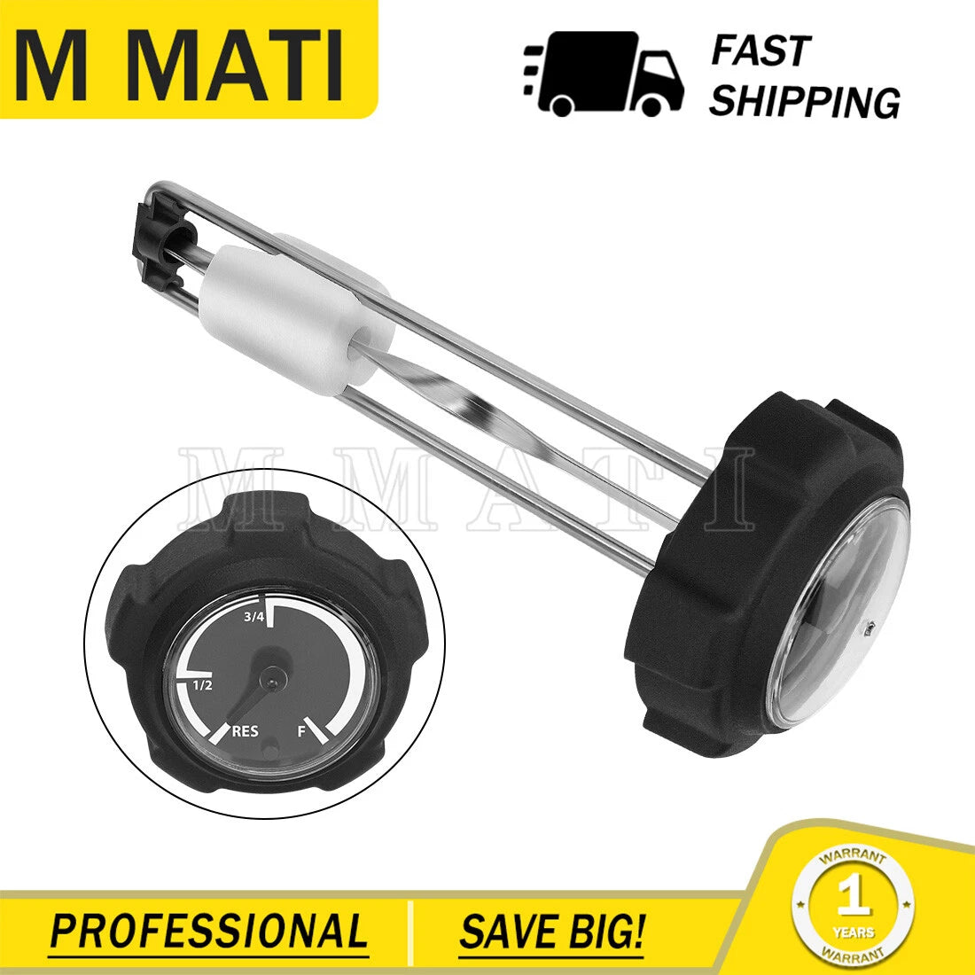 6" Fuel Tank Cap with Gauge for Polaris ATP 500 (2004–2005) 2873628