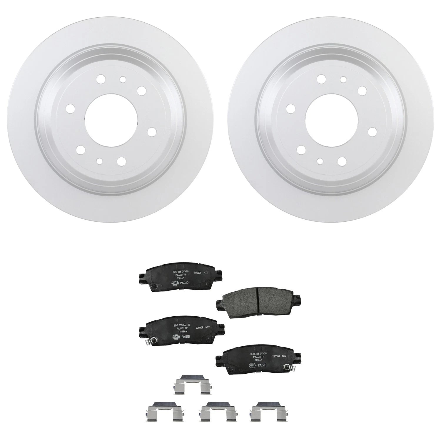 Bosch QuietCast Rear Rotors & Hella Ceramic Brake Pads for SSR Envoy 9-7x (2002–2009)