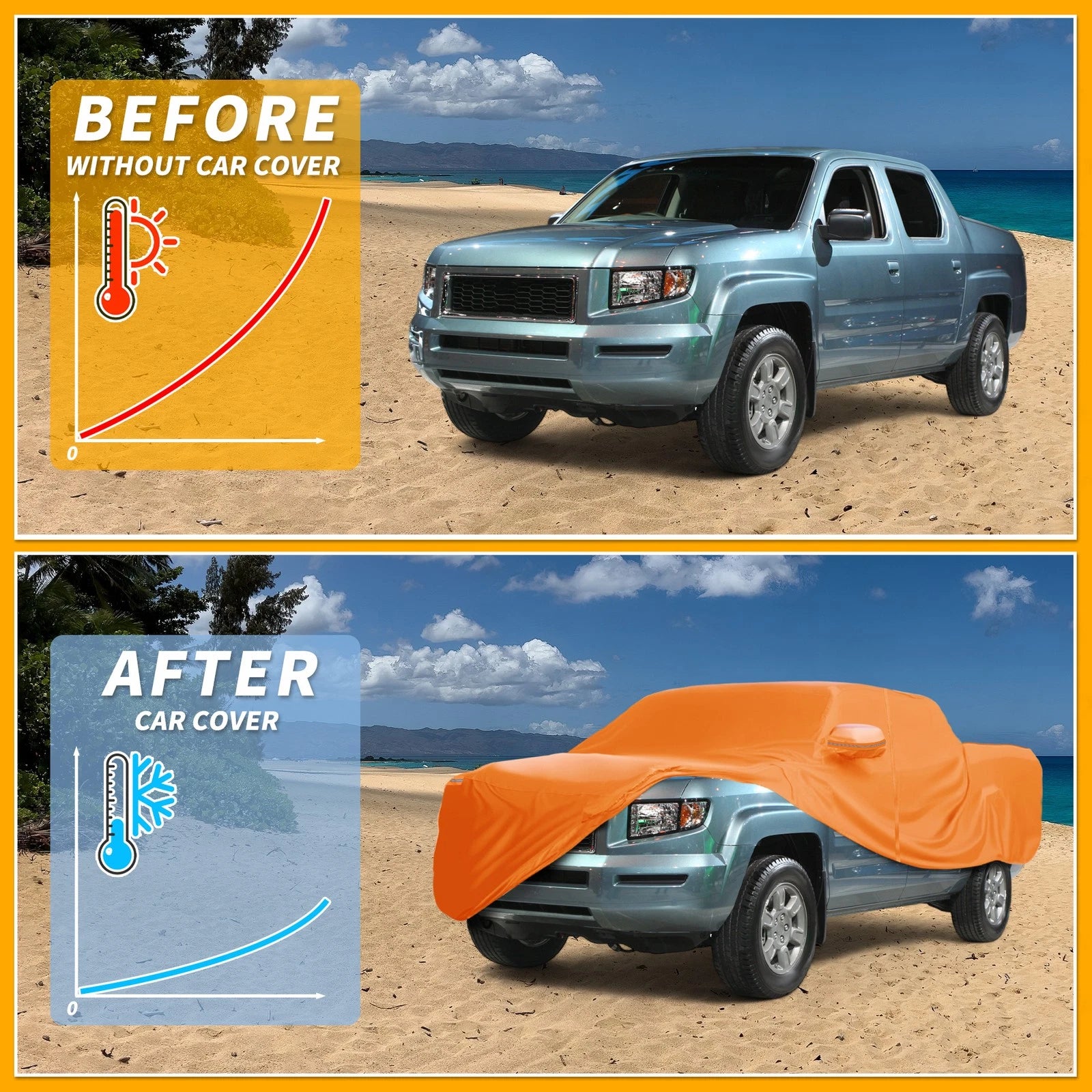 Waterproof All Weather Car Cover for Honda Ridgeline (2006–2023)