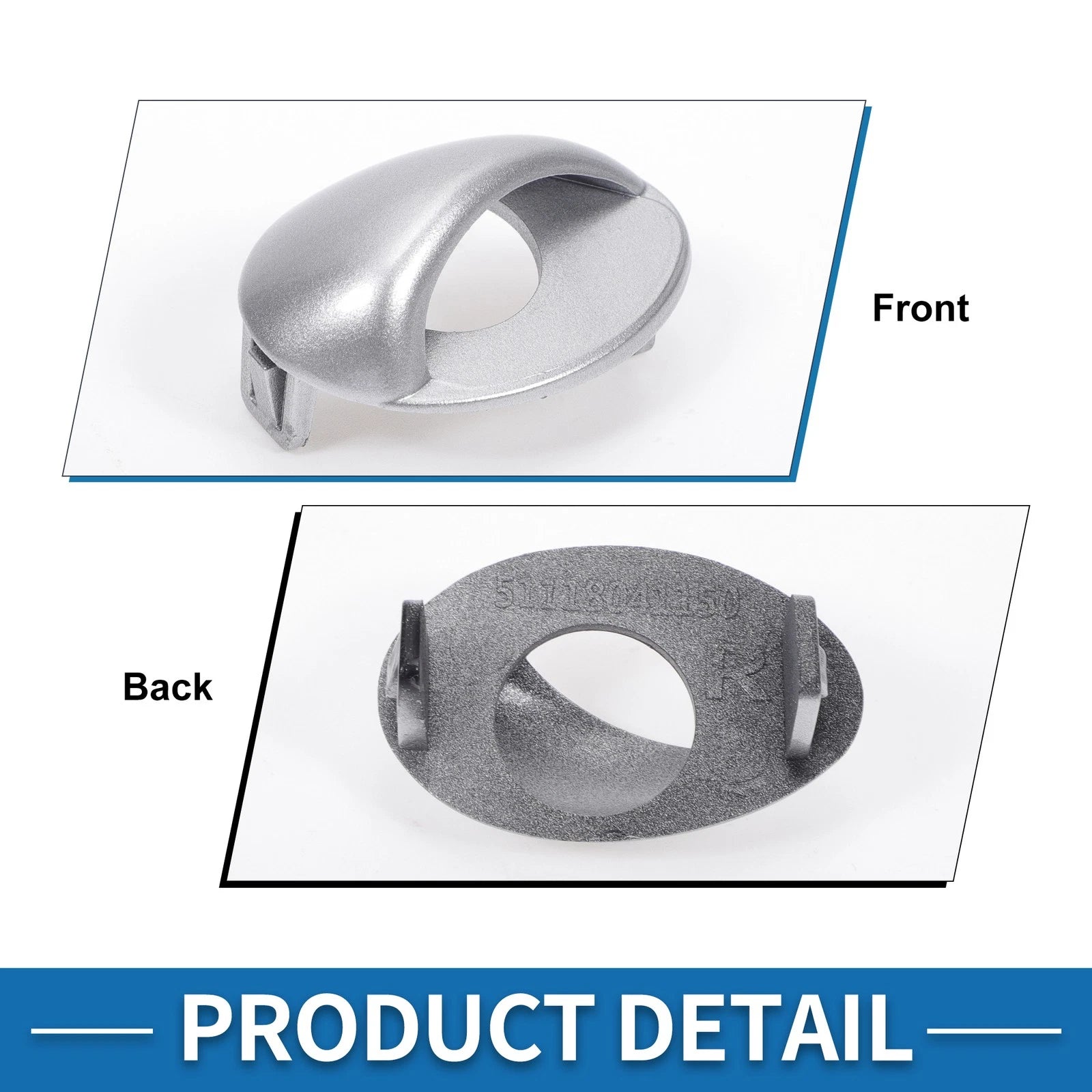 Bumper Headlight Washer Nozzle Cover Cap for BMW M3 (2008–2013) Silver Tone