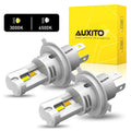 2X H4 9003 CSP LED Headlight Kit for High Low Beam (Amber/White)