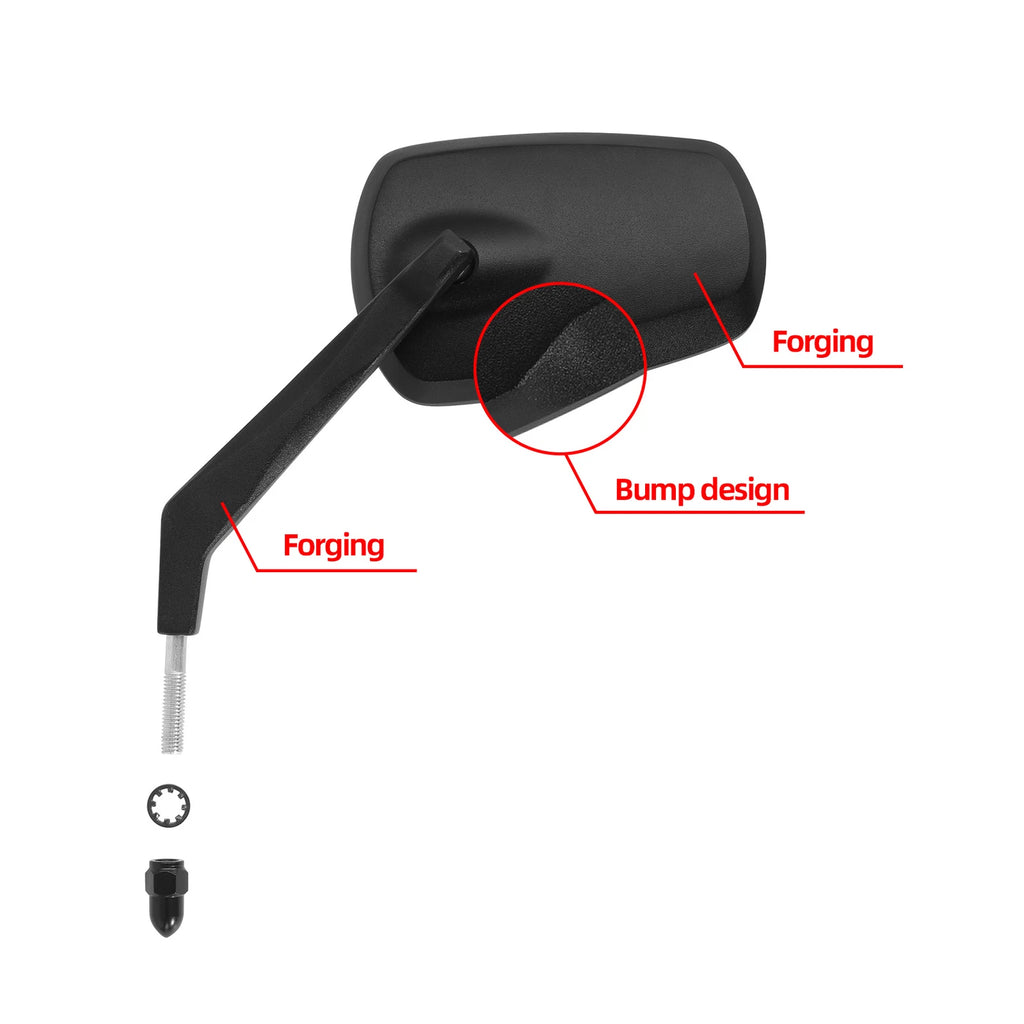 Black Rear View Mirrors for Harley Electra Street Road Glide (1982–2024)