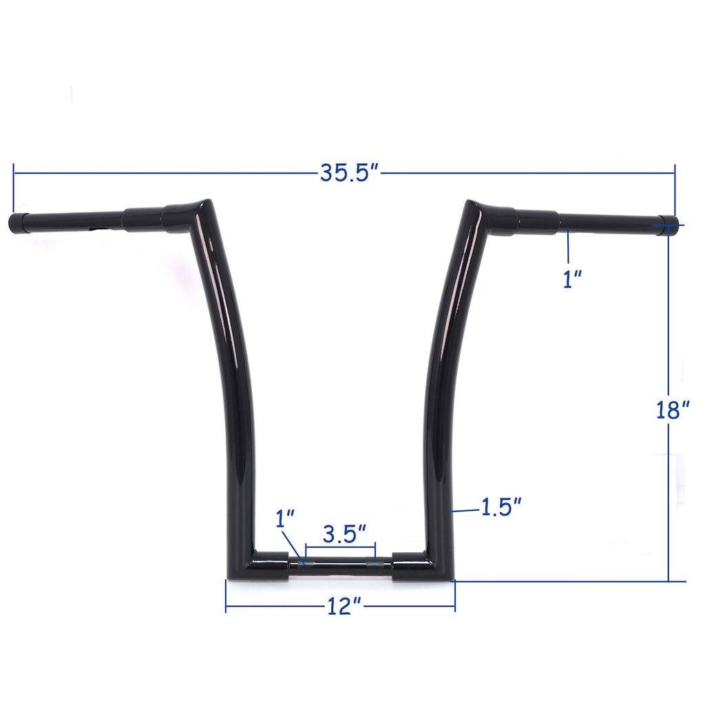 18" Gloss Black Ape Hanger Handlebar for Harley Softail (2018–Present)