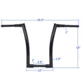 18" Gloss Black Ape Hanger Handlebar for Harley Softail (2018–Present)